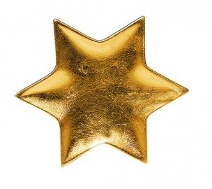 Talíř keramický zlatá hvězda 30cm - Dekorace a domácnost Dekorace Vánoce a Silvestr